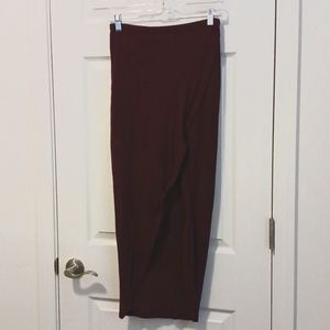 Asymmetrical Burgundy Skirt